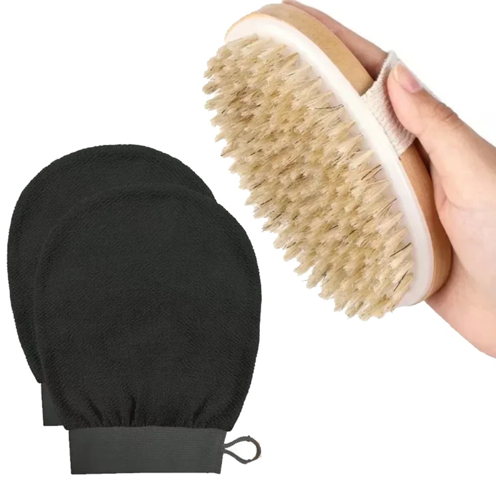 Dry Brush Body - 2 Stuks Body Exfoliator Kit Droge